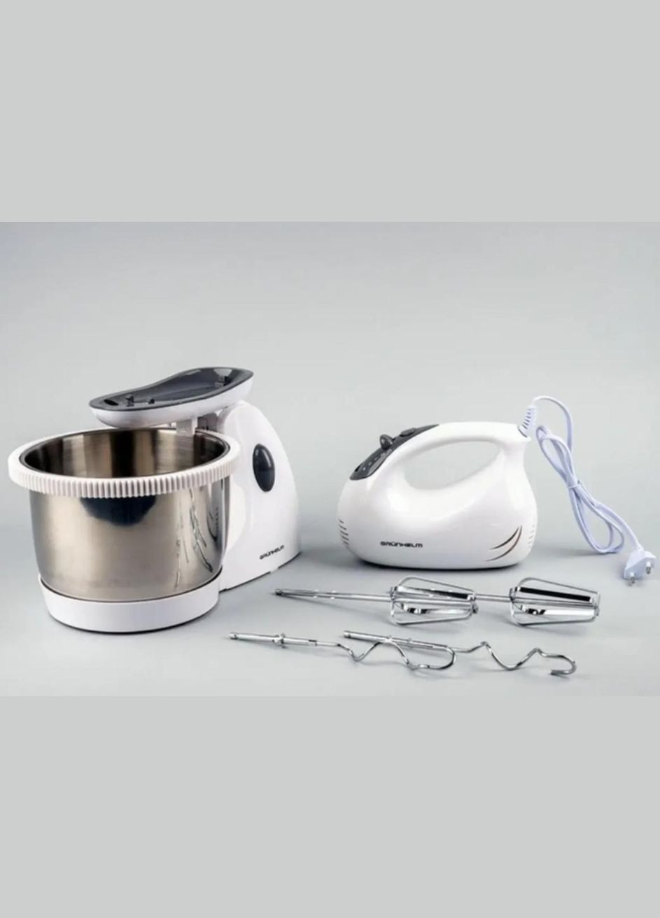 Миксер стационарный GRM660 с металлической чашей 3 л 400 Вт Белый Grunhelm (346494022)