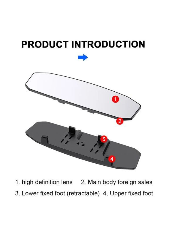 Зеркало заднего вида 29.9 х 9 см No Brand (302242702)