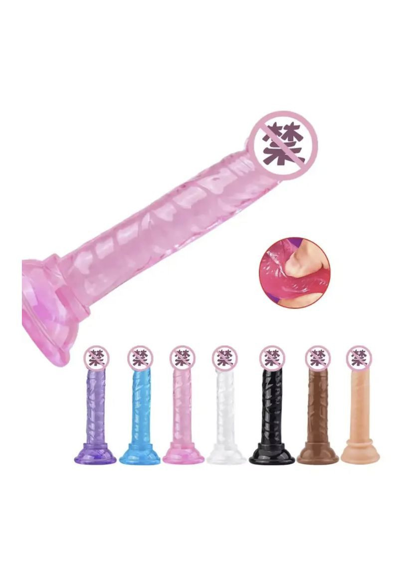 Фаллоимитатор силиконовый на присоске 14см реалистичный, вагинально анальный розовый. No Brand (367604803)