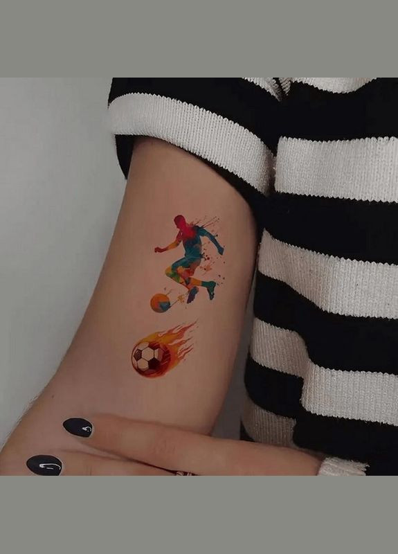 Набор детских временных тату "Футбол №1" football-tattoo-mini-set- 10 штук по 12*7 см No Brand (330603264)