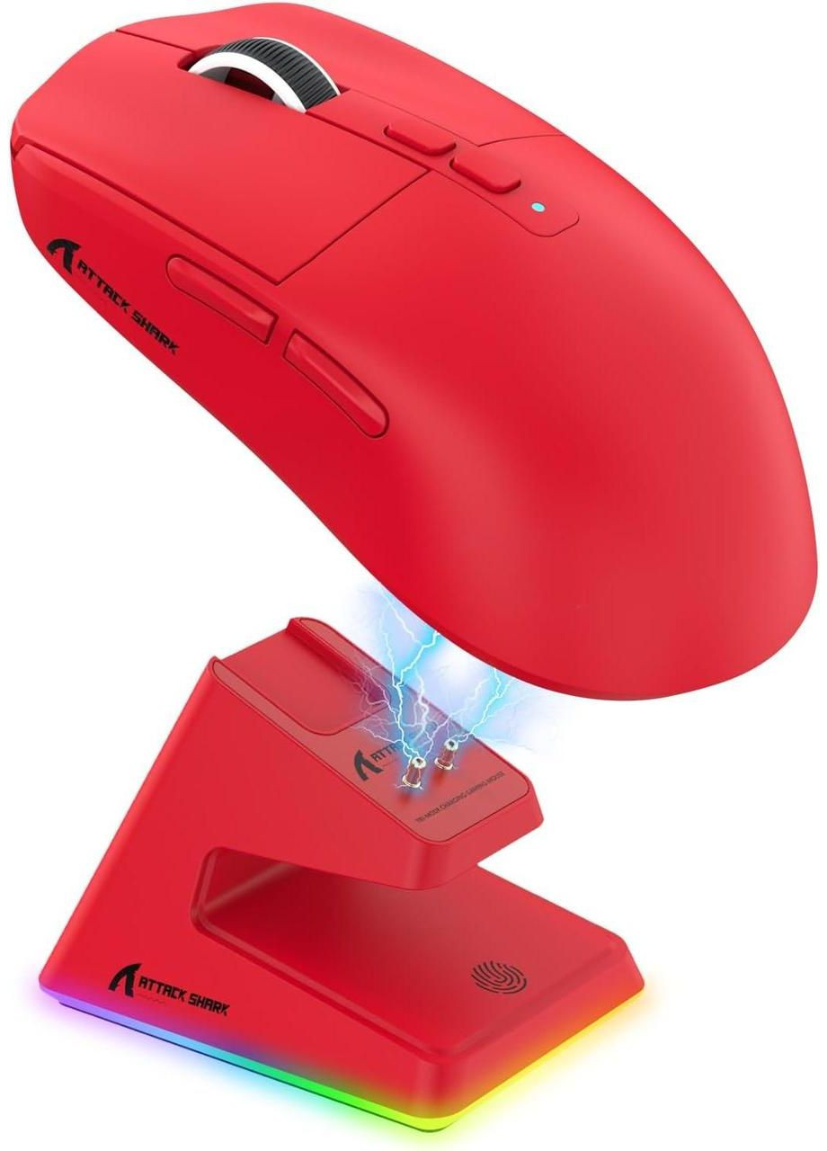 Ігрова бездротова миша X6 Red з зарядною станцією ATTACK SHARK (370202801)