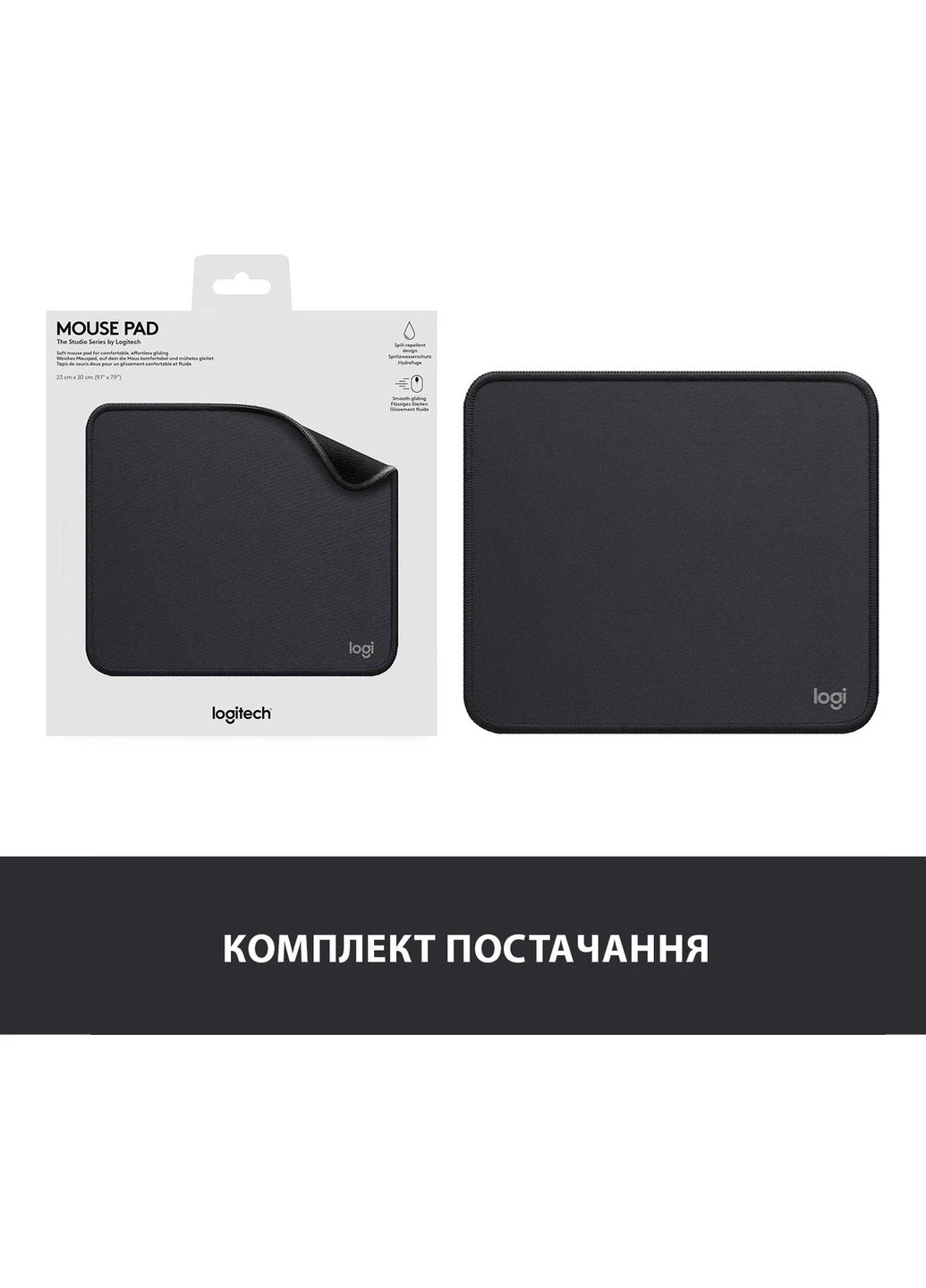 Ігрова поверхня Mouse Pad Studio Graphite (956-000049) Logitech (394963581)