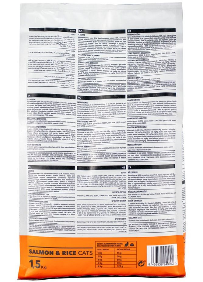 Сухой корм для котов для стерилизованных с лососем 10 кг (8436538949115) AMITY (364786591)