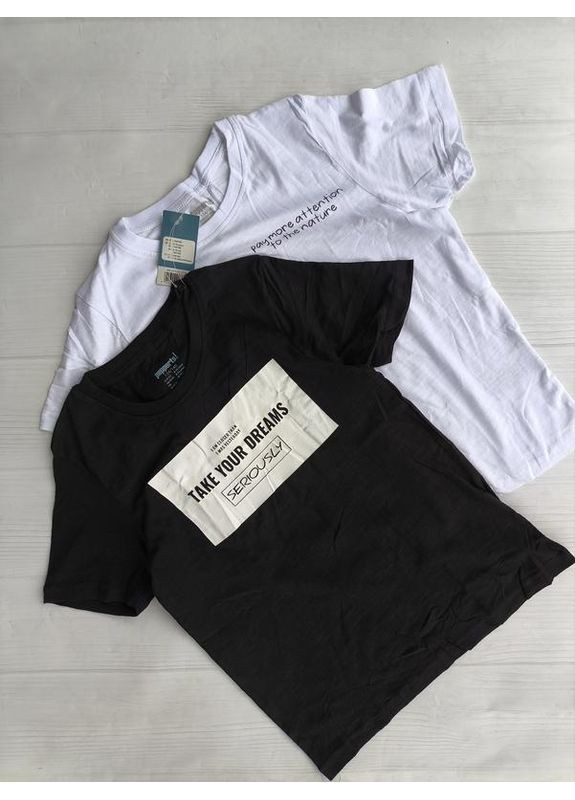 Чорна демісезонна набір футболок для хлопчика Pepperts