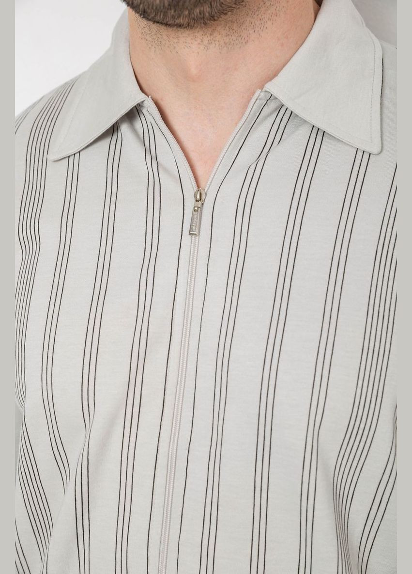 Кофта мужская на молнии в полоску Ager 238R123 (329693971)