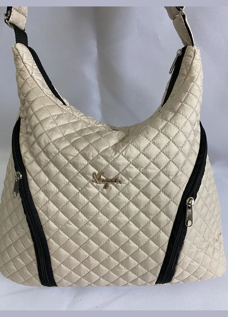 Стильна жіноча сумка-штанівка бежева No Brand (318678906)