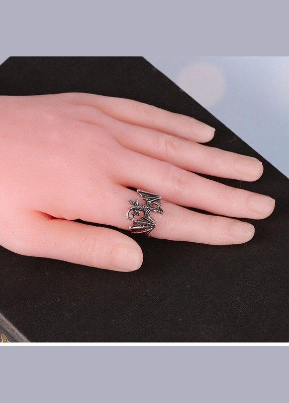 Кольцо мужское женское серебряный дракончик перстень в виде дракона регулируемый Fashion Jewelry (285110550)