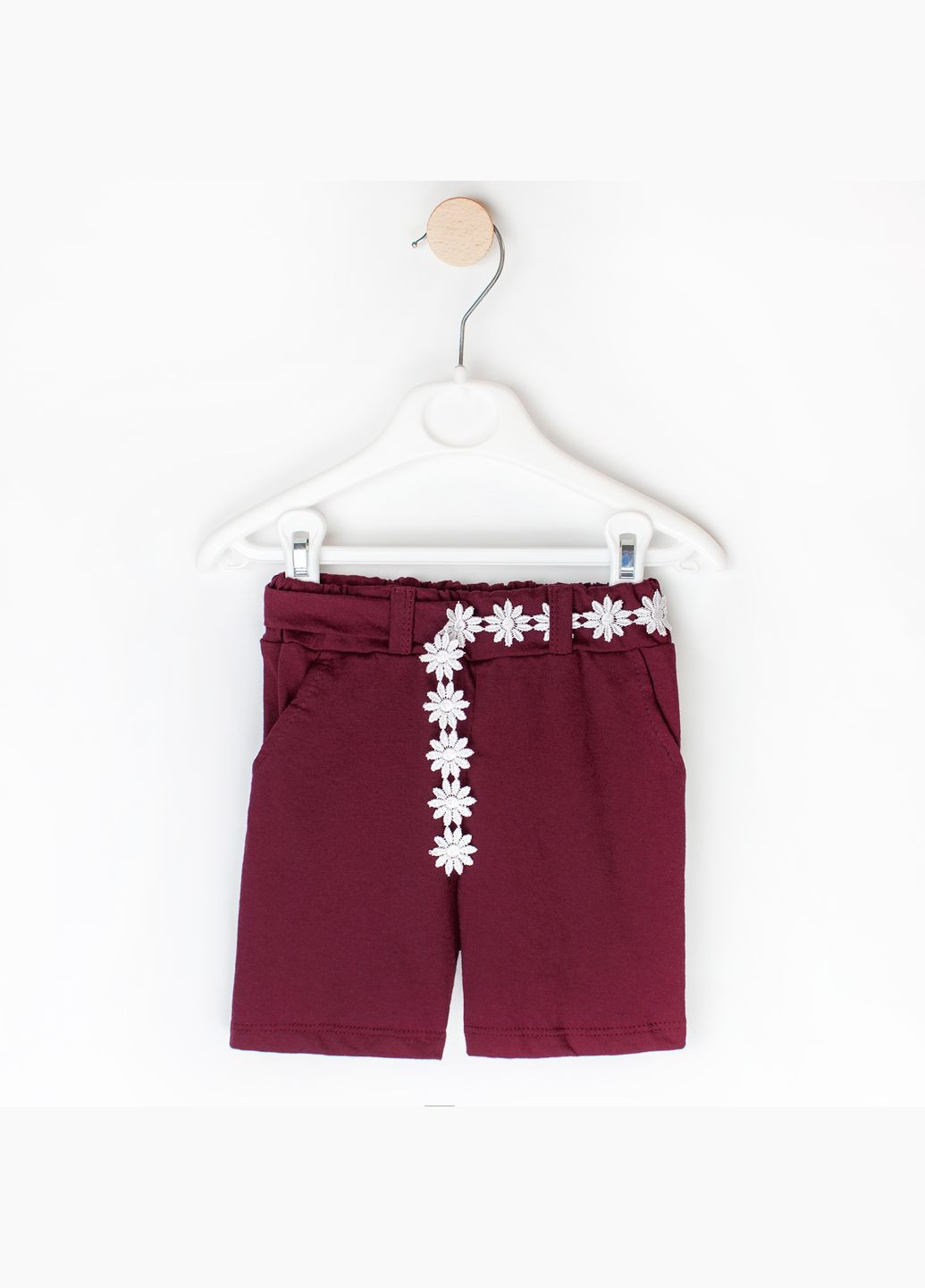 Шорти з куліру для дівчинки Бордовий Malena (322220826)
