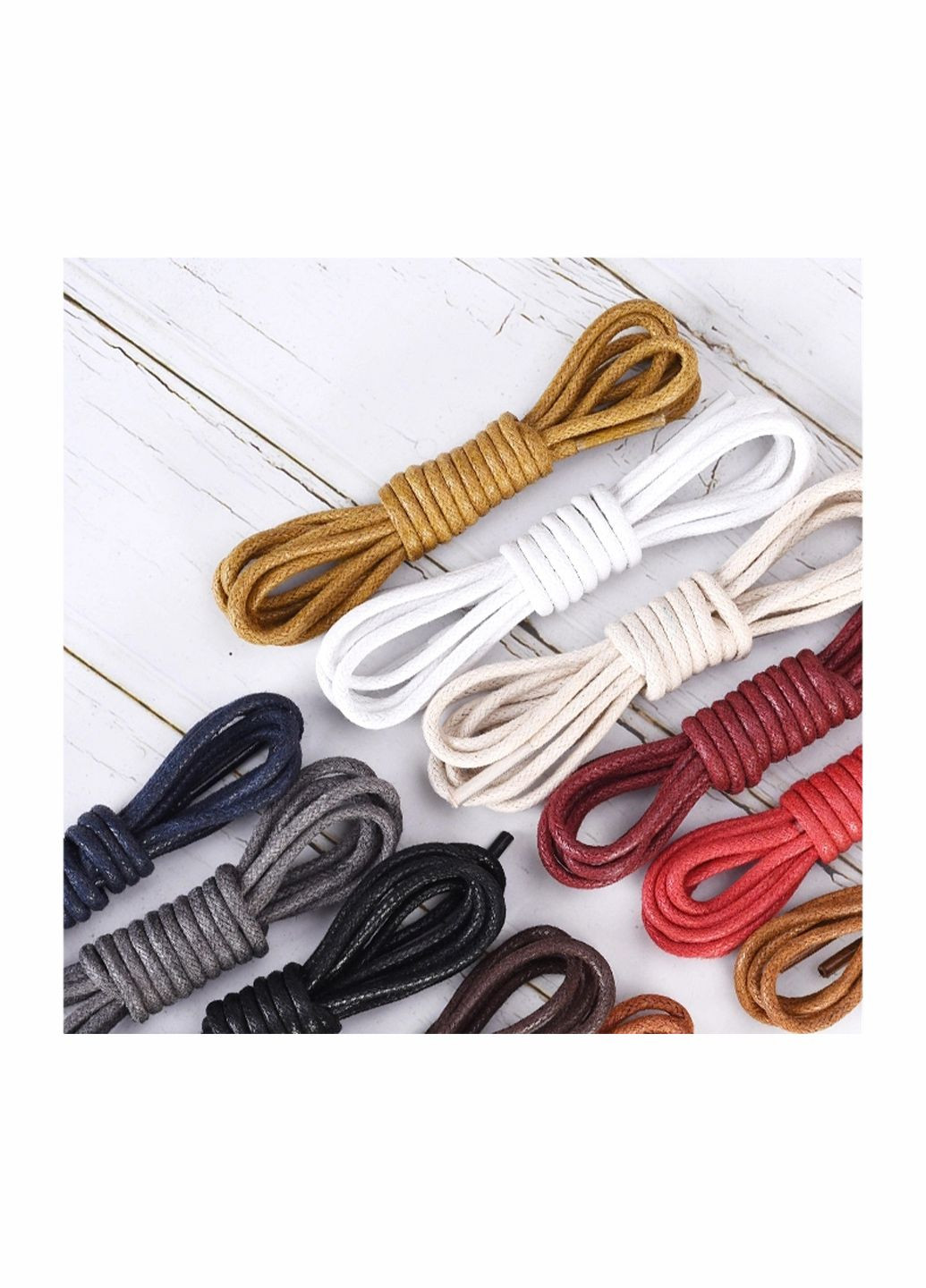 Круглі шнурки з просоченням для черевиків No Brand (282936010)