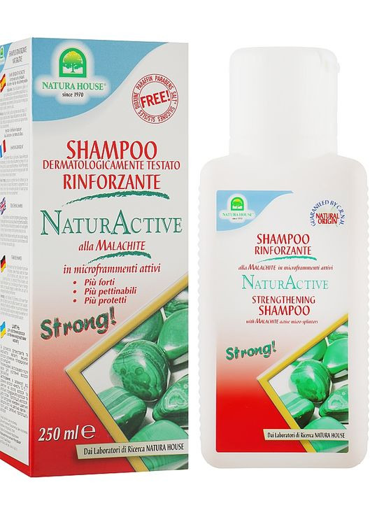 Шампунь с малахитом для укрепления волос 250ml (137213-90479) Natura House (368632673)