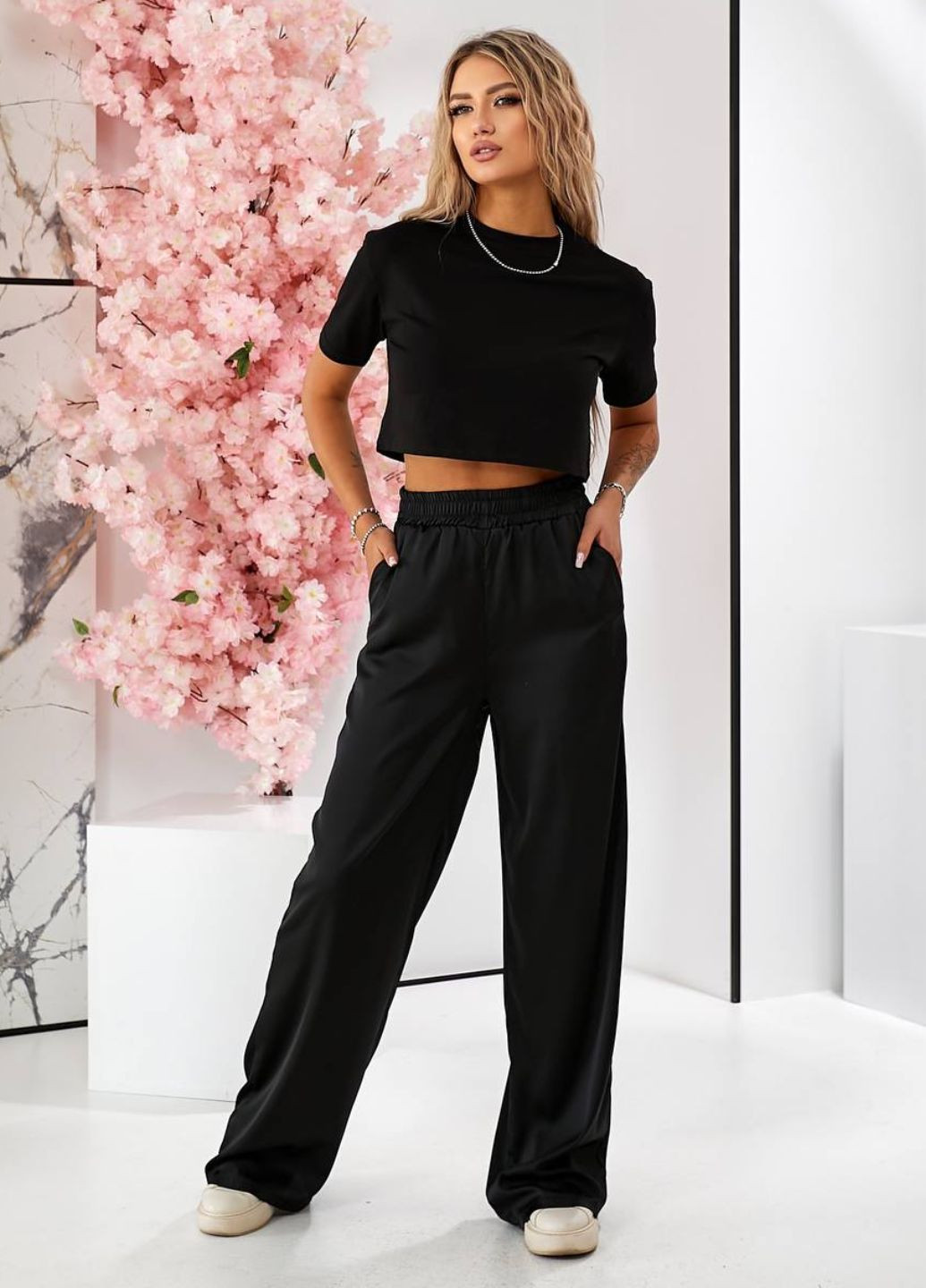 Стильні шовкові жіночі штани Tik-Tak (323004421)