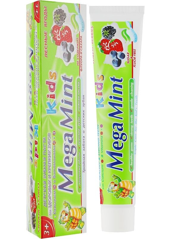 Зубна паста "Лісові ягоди" Mega Mint Kids 50ml (2-931091) STS Cosmetics (369790905)