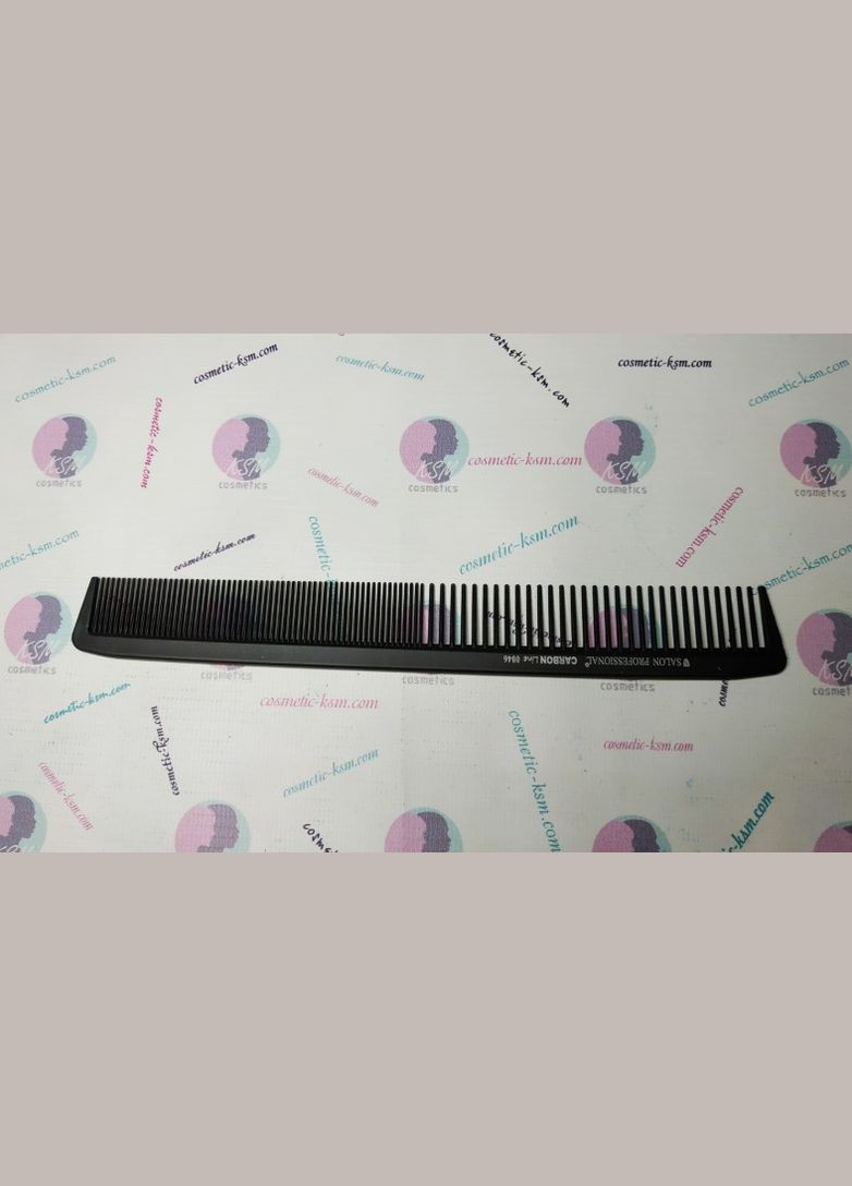 Гребінець-планка для стрижки Carbon Line карбонова чорна, комбінована (0046) Salon Professional (316087391)