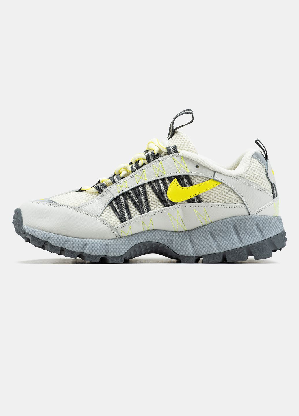 Серые демисезонные кроссовки мужские nike air humara grey yellow | найк аир хумара серые жёлтые No Brand