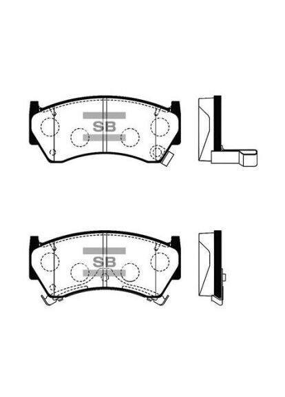 Колодка торм. диск. NISSAN ALMERA -00 передн. (пр-во SANGSIN) SP1122 HI-Q (364975633)