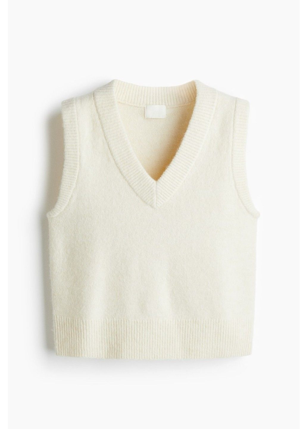 Женский вязаный жилет Н&М (58648) XS Молочный H&M (366144627)