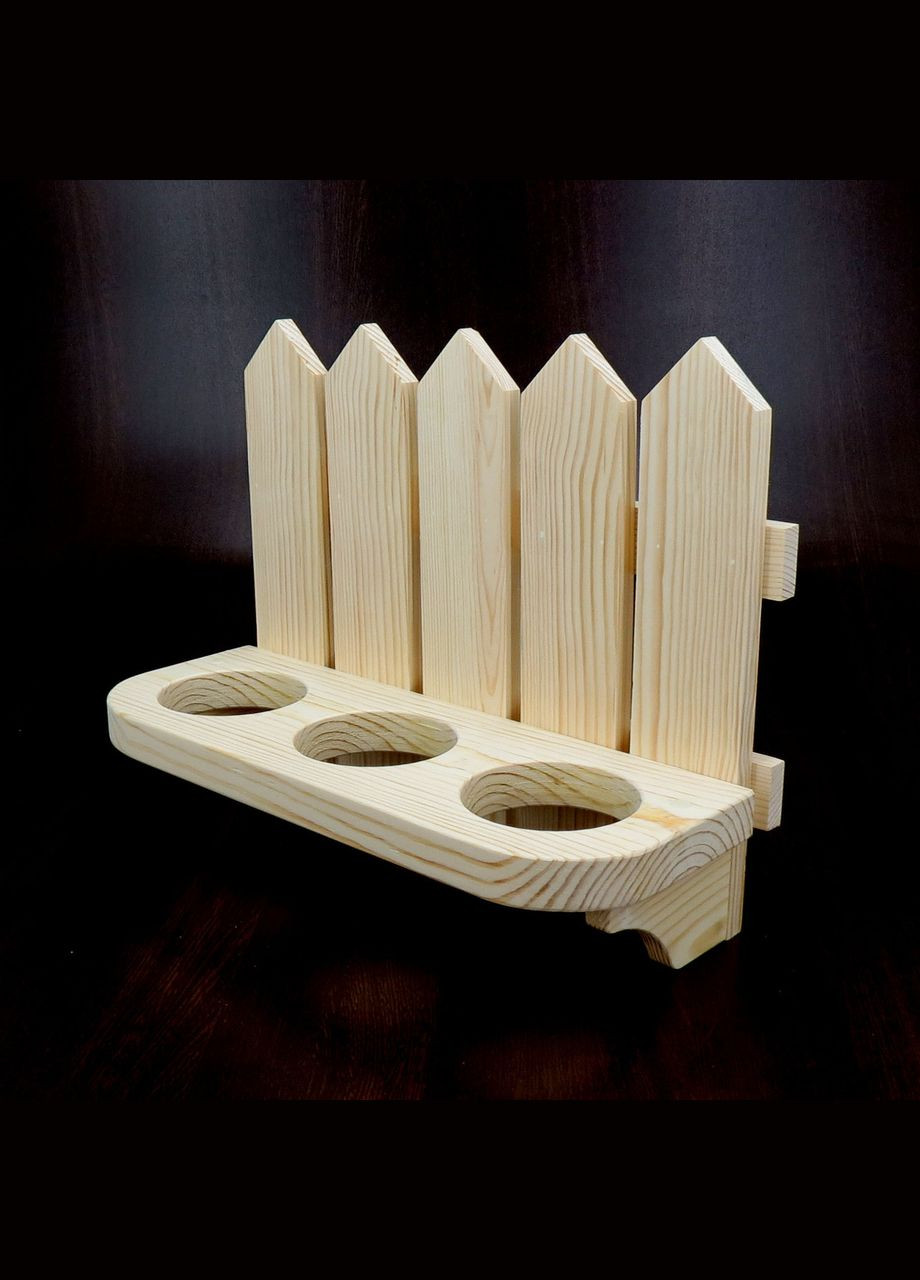 Полиця настінна для квітів з дерева Сан-Луїс бланже (ЦВС-001301) No Brand (328226151)