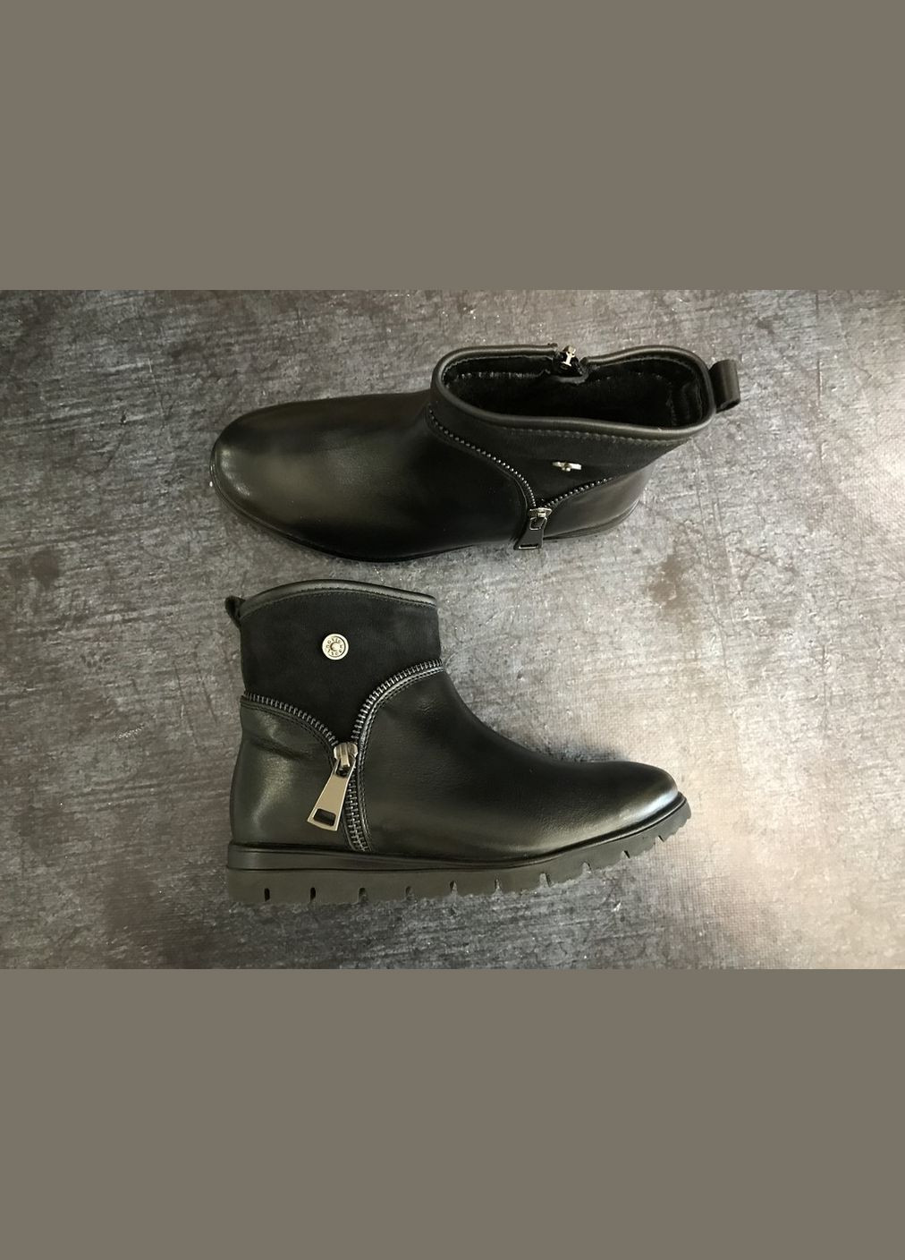 Демісезонні черевики для дівчаток в комбінація шкіри і замші Bistfor Черевики (305576178)