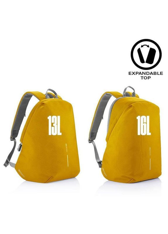 Городской рюкзак Анти-вор Bobby Soft Yellow 13-16 л (P705.798) XD Design (322200535)