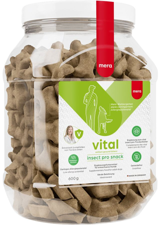 Сухий корм для хворих чутливих собак MVH Insect Pro снеки з білком комах та картоплею 600 г (4025877800184) Mera (364789198)