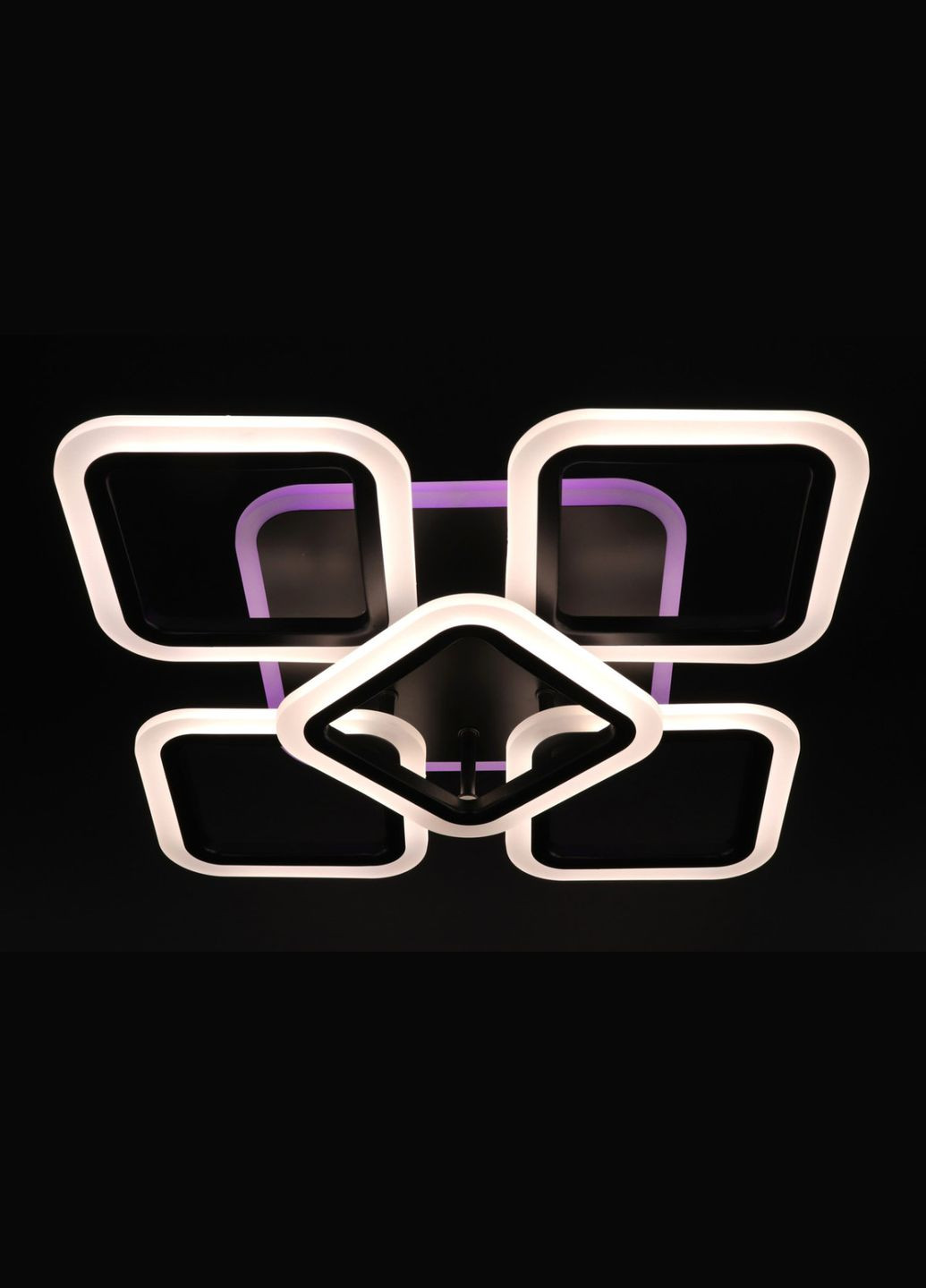 Люстра світлодіодна стельова LED світильник для квартири на стелю лед з пультом 25748 Чорний 11х41х55 см. Sunnysky (364498041)