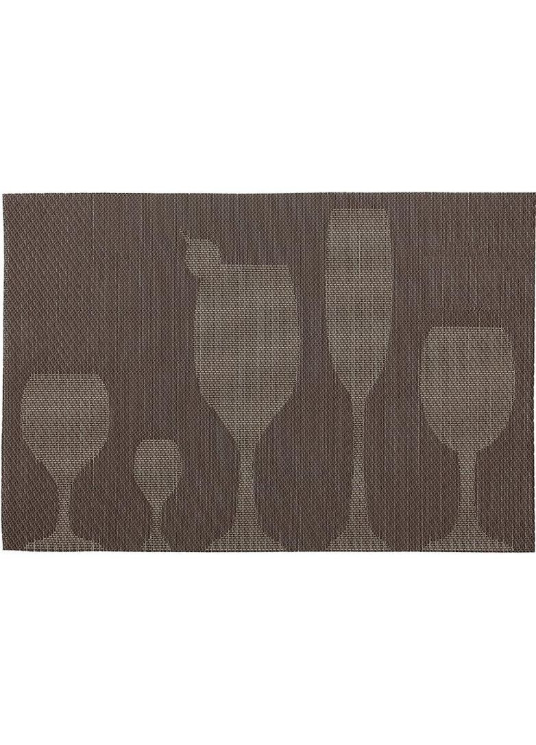 Набір килимків сервіровок Doily 12 штук плеймати сливові для столу підтарельники 30х45 см BonaDi (368977283)