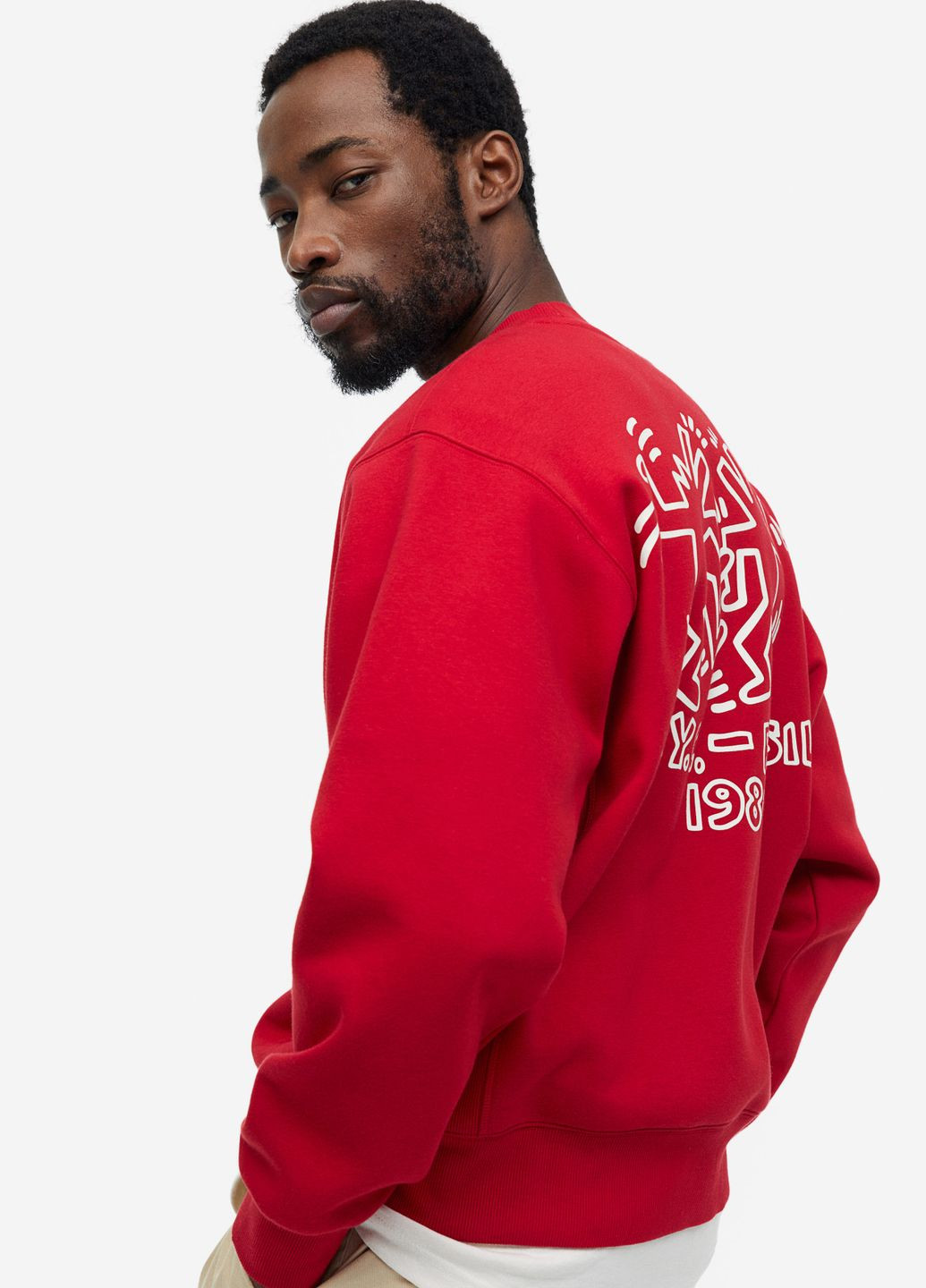 Червоний світшот чоловічий теплий H&M (312047563)