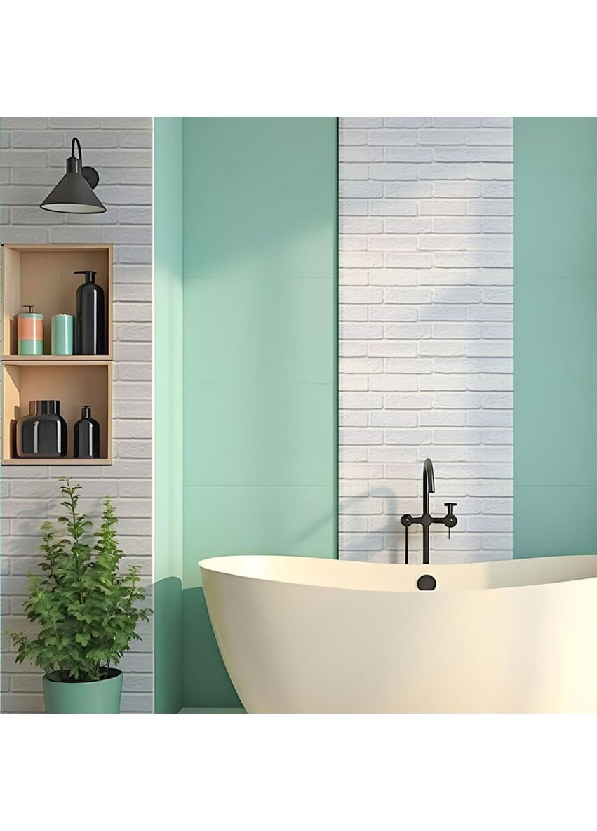 Декоративна ПВХ панель 960х480х4мм Біла цегла SW-00001427 Sticker Wall (362115279)