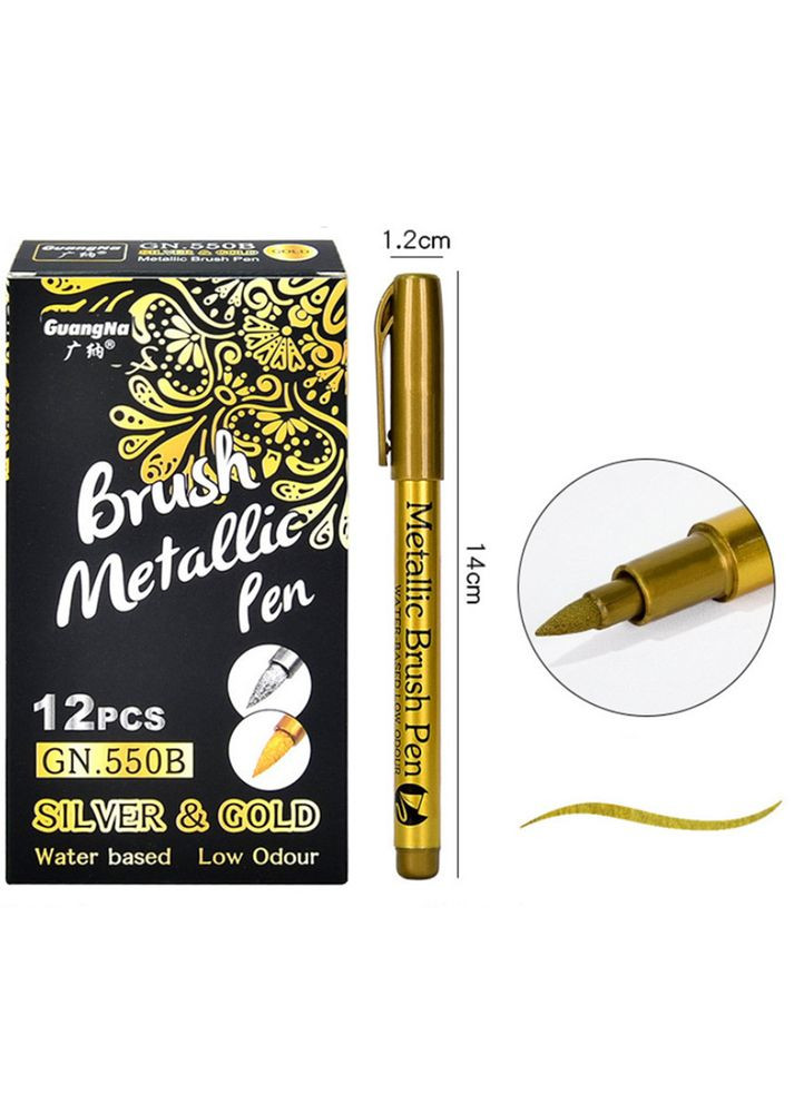 Маркер металік перманентний, тонкий, 1,5 мм, золото No Brand (340483736)