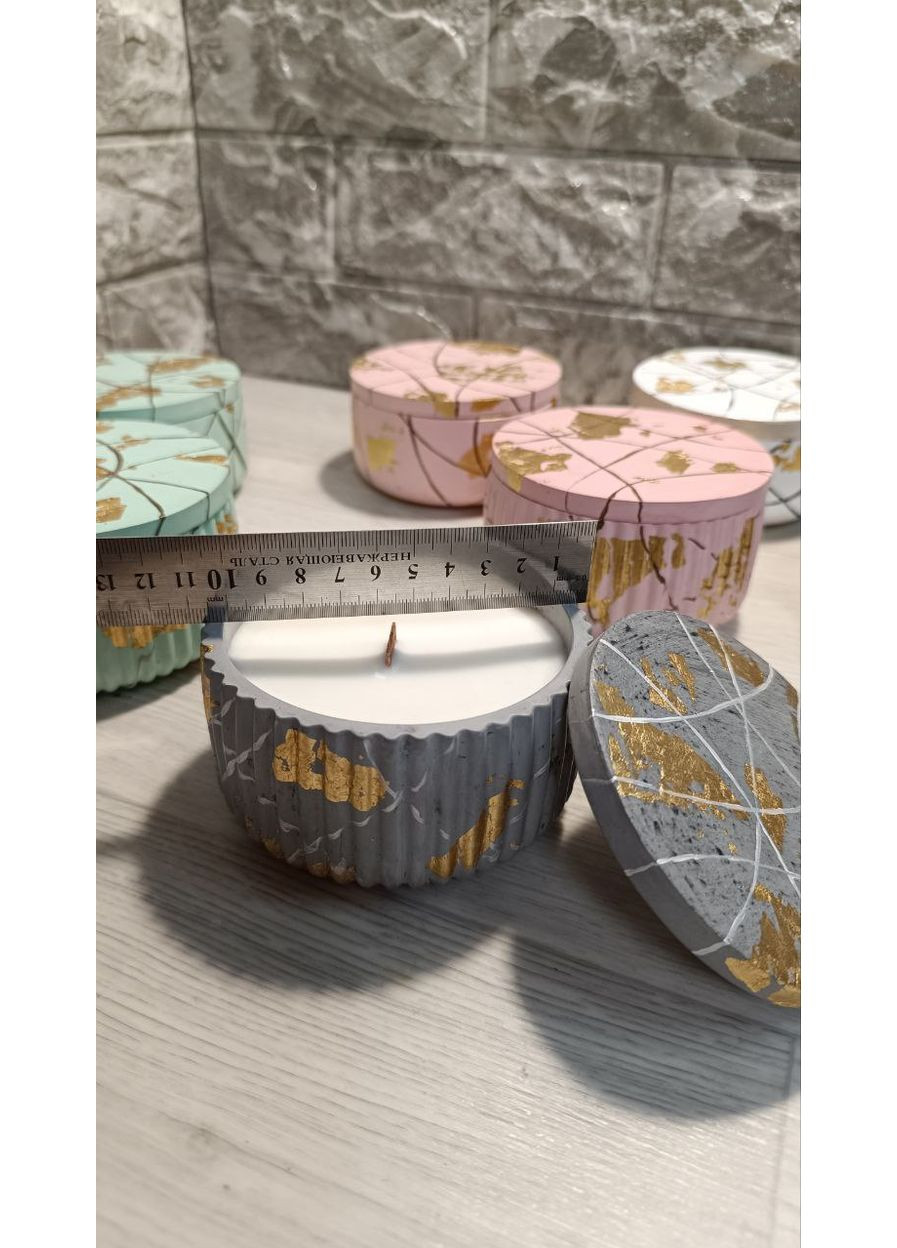 Свічка у кашпо XXL з ароматом Польових квітів Hand Made (361286272)