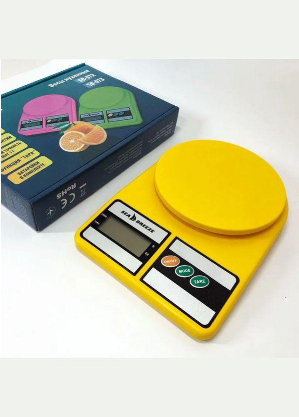 Весы кухонные электронные SB-071 желтый. Sea Breeze (322196168)