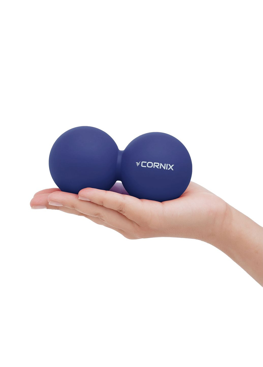 Масажний м'яч Lacrosse DuoBall 6.3 x 12.6 см Navy Blue Cornix XR-0109 (275654238)