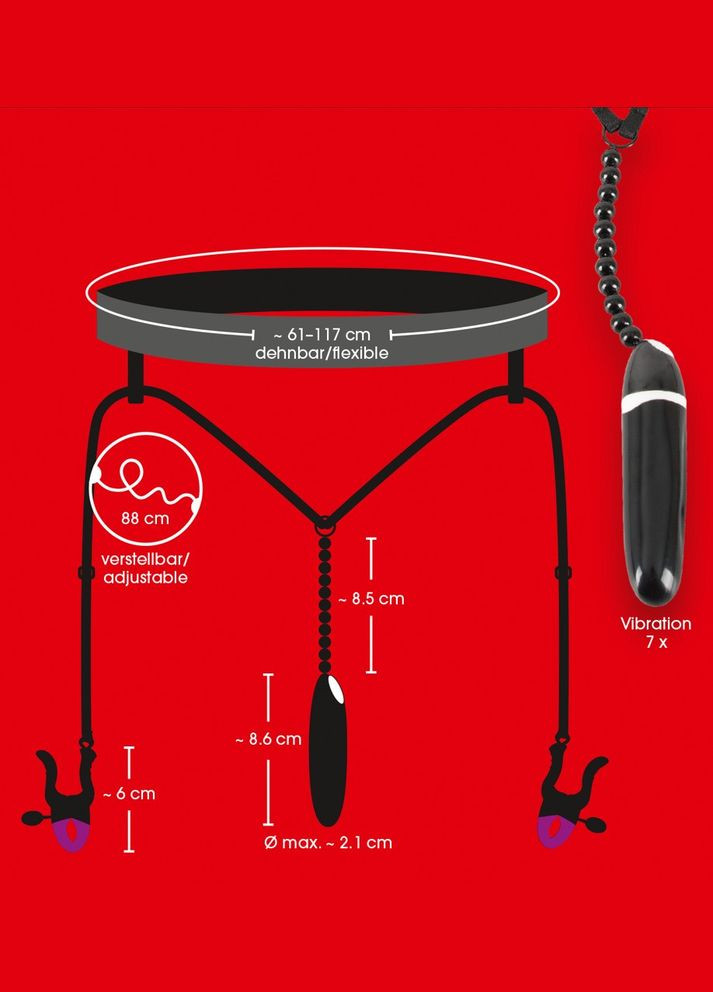 Зажимы для клитора - Bad Kitty Spreader String with Orion (335863495)