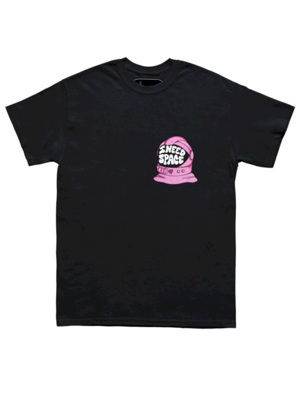 Чорна футболка чоловіча чорна "i need space" Trace of Space