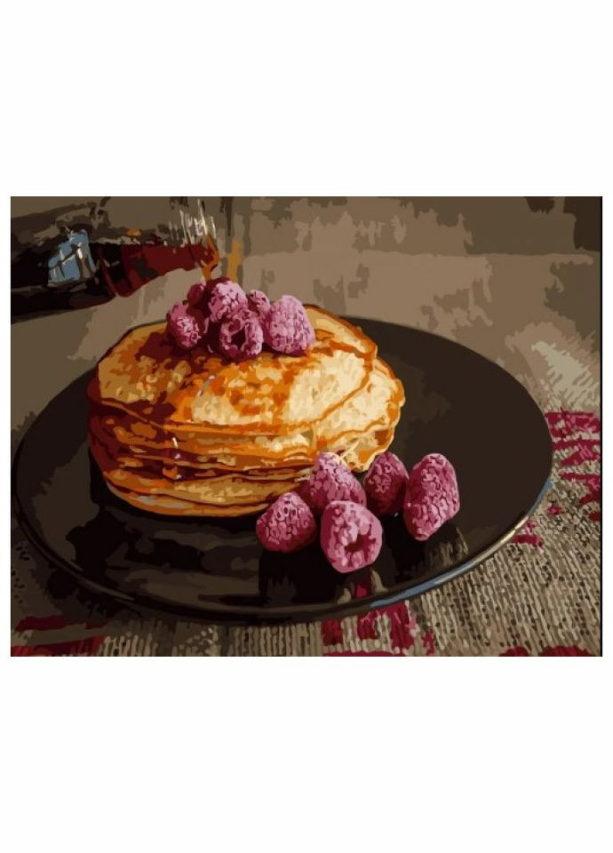 Картина по номерам Блинчики с малиной, (40х50 см) Strateg (293422218)