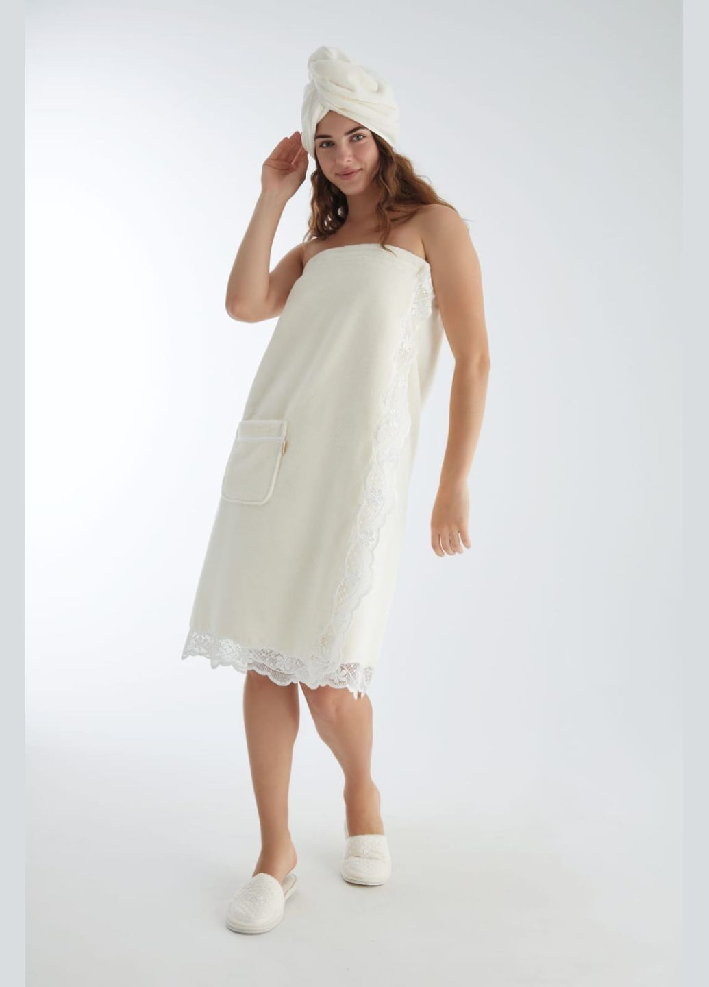 Набор женский для сауны, универсальный, кремовый. Nusa (341527539)