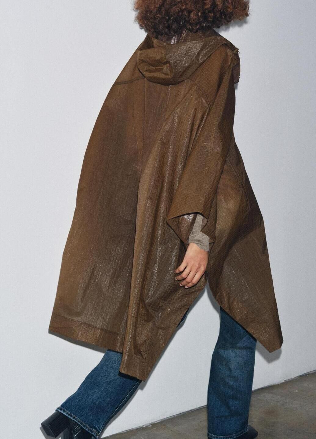 Коричнева демісезонна куртка Zara