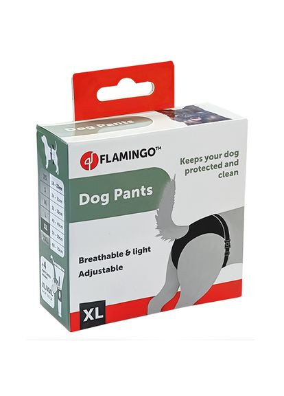 Dog Pants Sasha гігієнічні труси для собак, розмір XL 59 (Д) х 21 (Ш) х 2.7 (В) см (5400274363187) Flamingo (341675143)