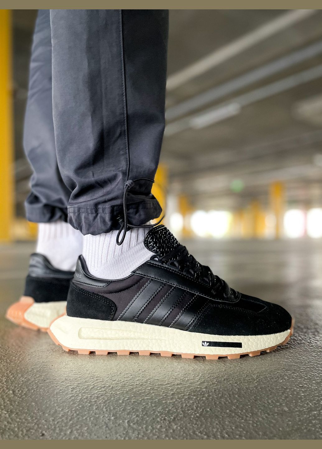 Кроссовки женские и мужские Adidas Retropy E5 black | Адидас Ретропы Е5 черные No Brand чёрные всесезоны (313102908)