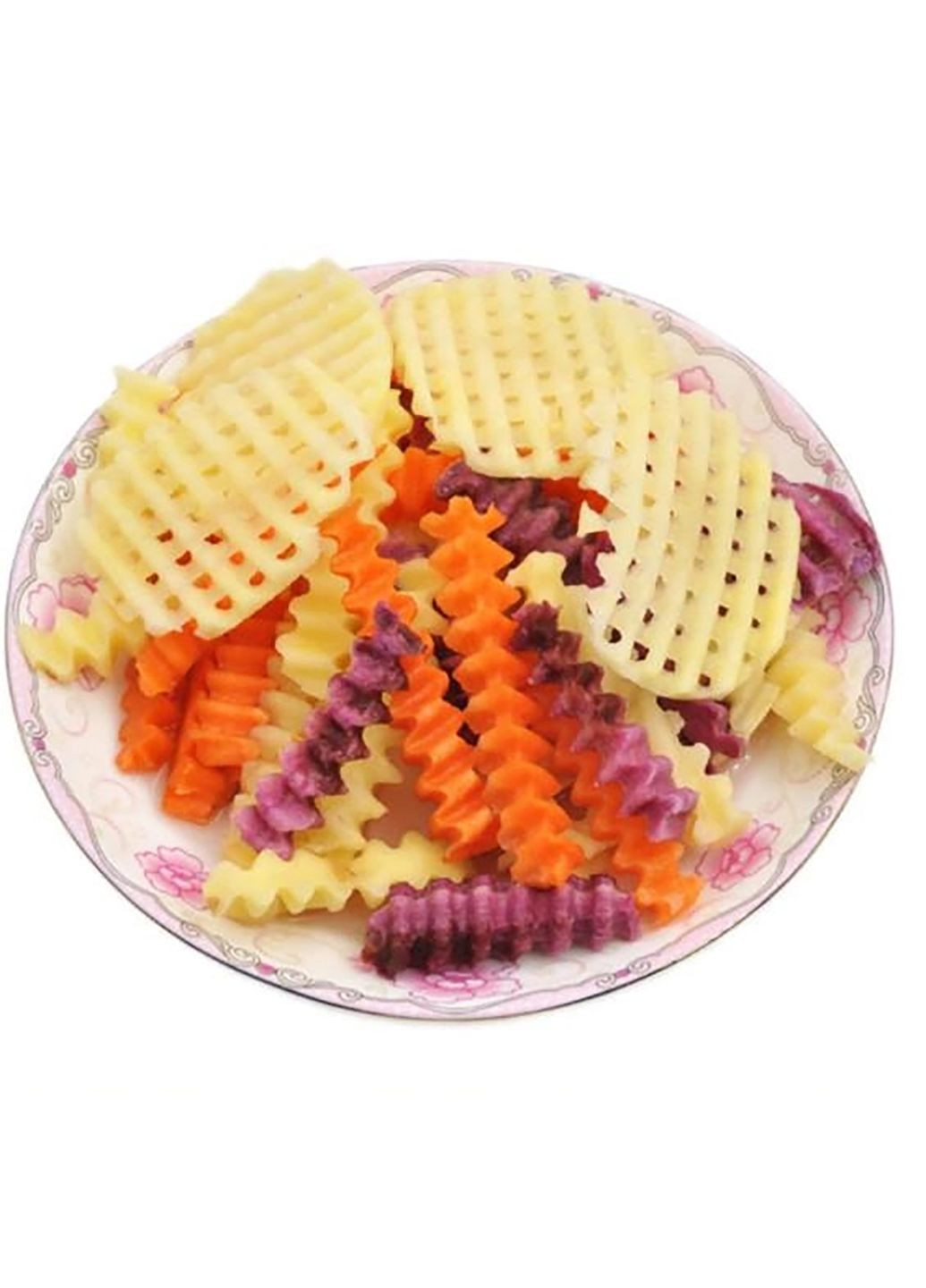 Слайсер хвилястий сирорізка ніж для фігурної нарізки сиру картопля чіпсів карвінгу Рожевий Kitchen Master (304153168)