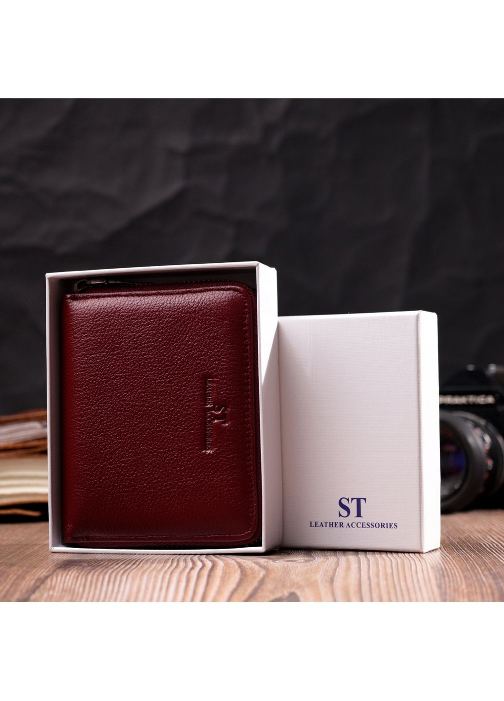 Женский кожаный кошелек 12,3х10х2 см st leather (288047279)