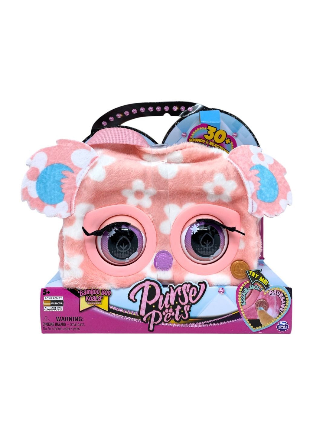 Сумочка Purse Pets коала Bamboo Boo Koala кліпають очі, видає звуки та мелодії рожева Spin Master (311601082)