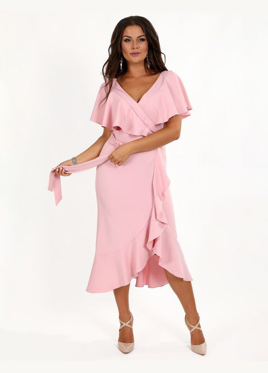 Рожева плаття жіноче рожеве вечірнє mkeng3080-3 Modna KAZKA