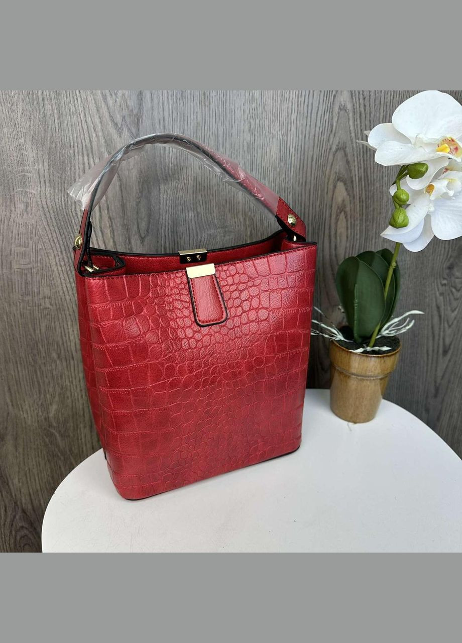 Модная женская сумочка под рептилию на плечо, небольшая сумка змеиная эко кожа No Brand (334731137)