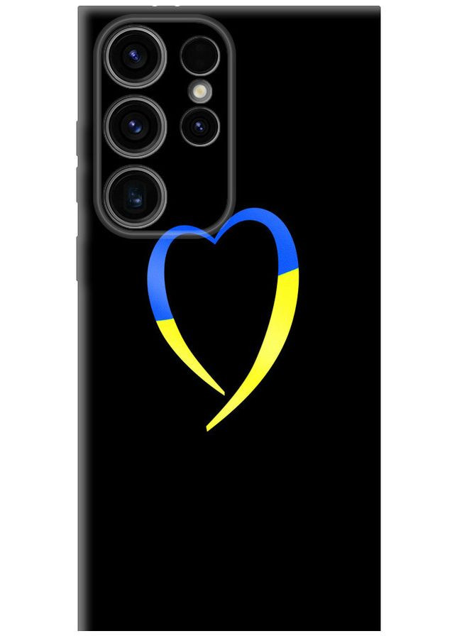 TPU чехол 'Жёлто-голубое сердце' для Endorphone Samsung Galaxy S24 Ultra (326602404)