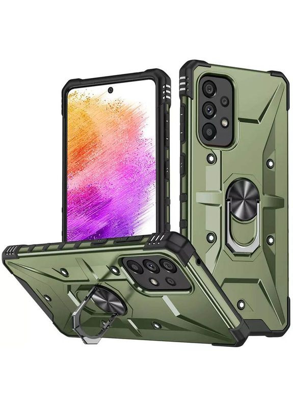 Ударопрочный чехол Pathfinder Ring с кольцом для Samsung Galaxy A33 5G Хаки Epik (372499478)