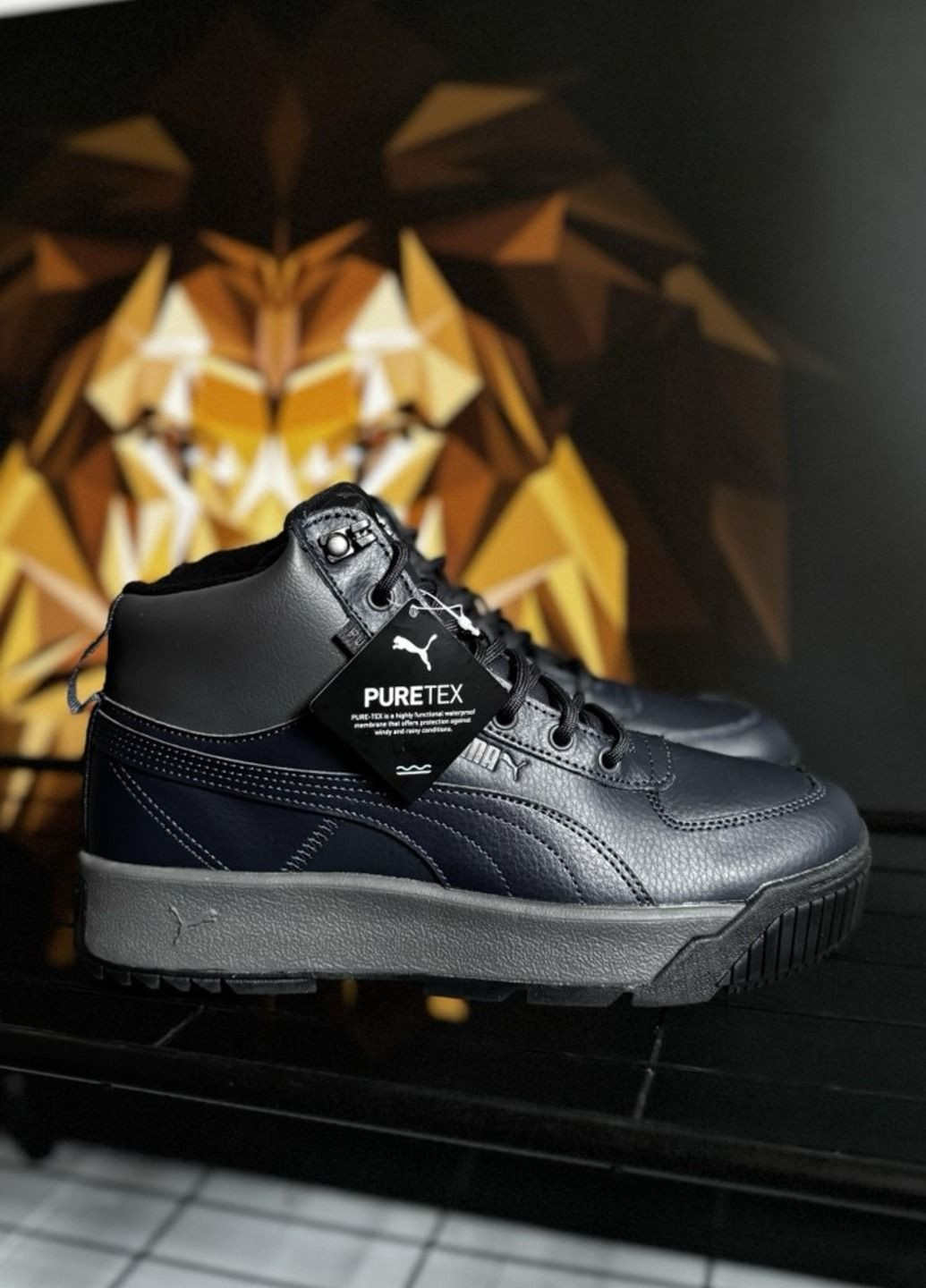 Темно-синие кроссовки высокие Puma Tarrenz SB Puretex