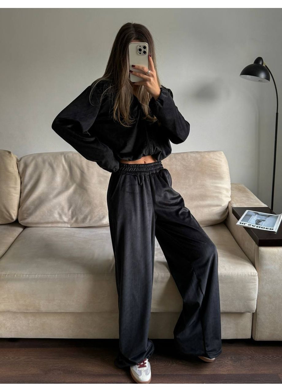 Костюм із велюру плюш із металевою фурнітурою • ЗАМІРИ В ОПИСІ DK/DL Мода без кордонів (370549244)