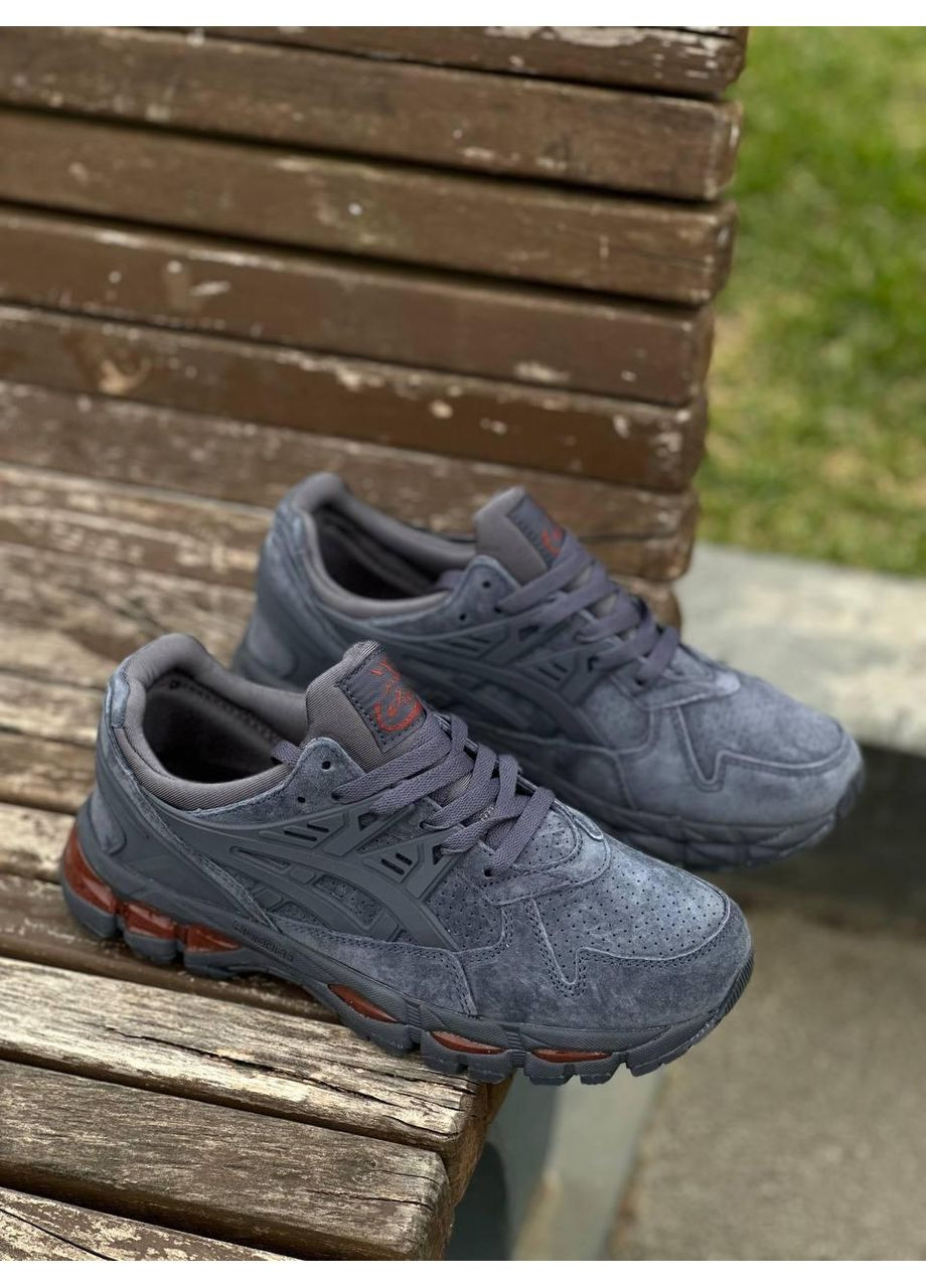 КРОСІВКИ ЖІНОЧІ ASICS GEL KAYANO TRAINER 21 NAVY SUEDE GREY RED АСІКС ГЕЛЬ КАЯНО No Brand сірі демісезони (367170945)