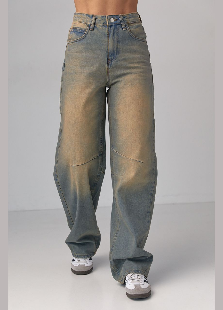 Женские джинсы скейтер с эффектом two-tone coloring Lurex - (290663643)